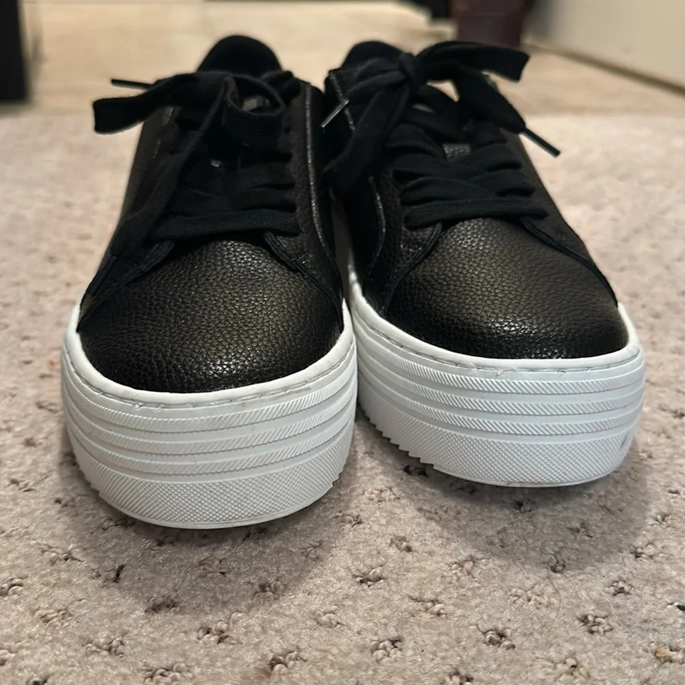 Black Leather Sneakers - Picture 2 of 7